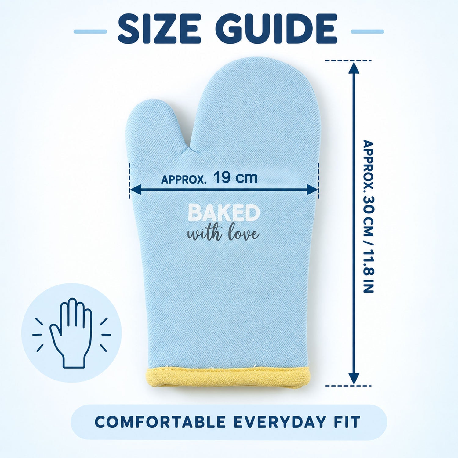 Blue Padded Oven Mitt