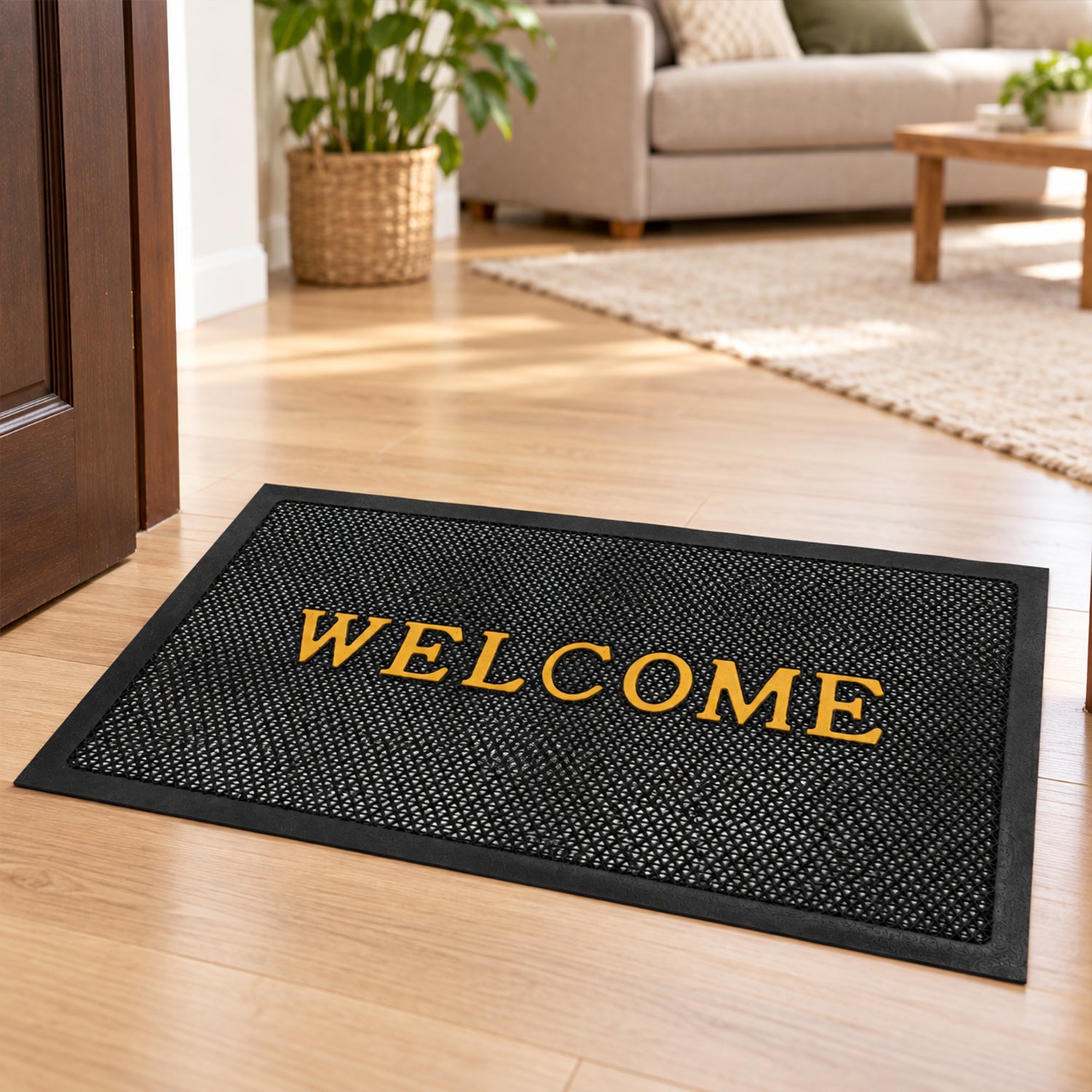 Welcome Door Mat on a plain white background