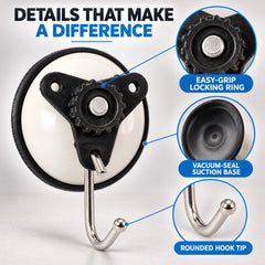 Wall hook suction detail