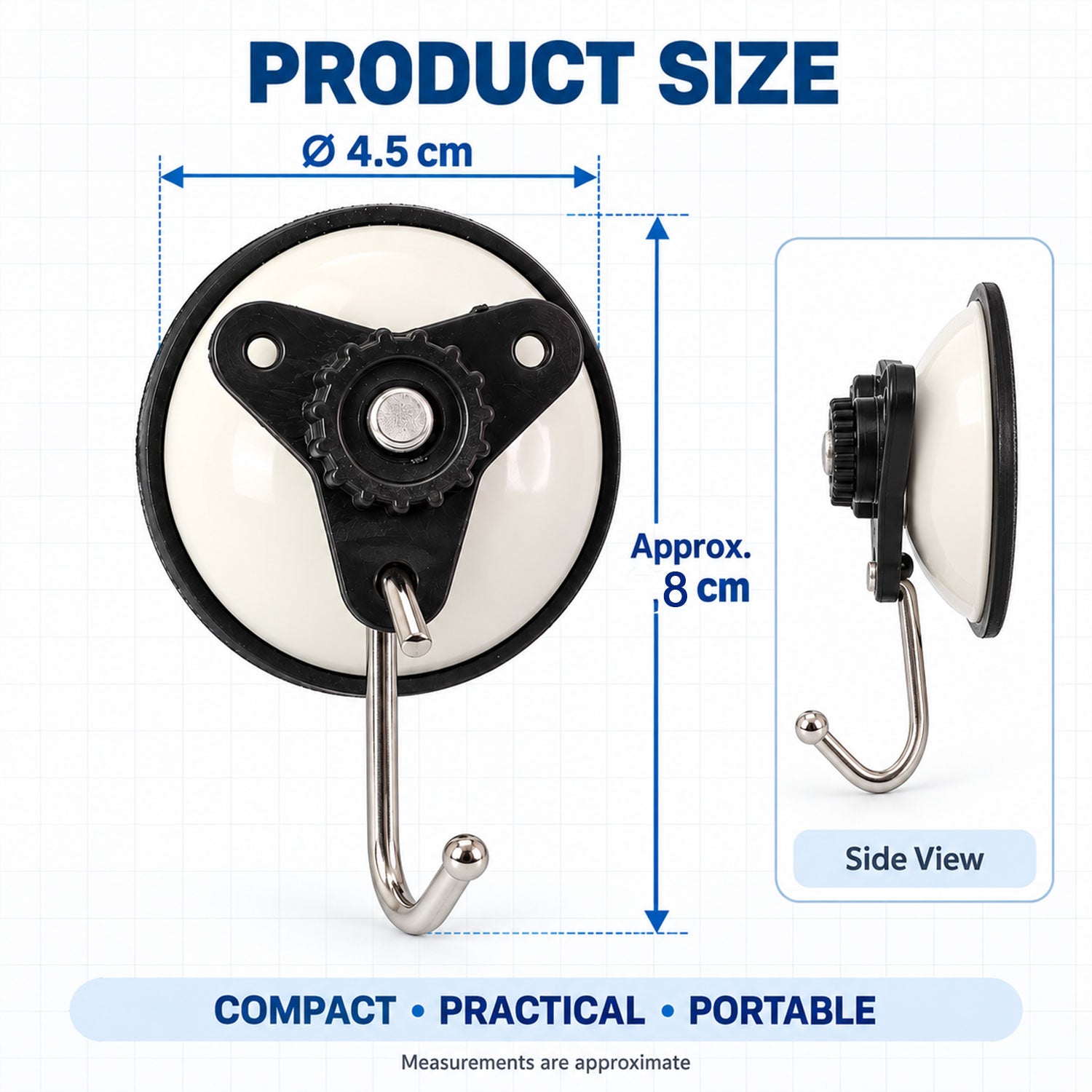 Wall hook size guide