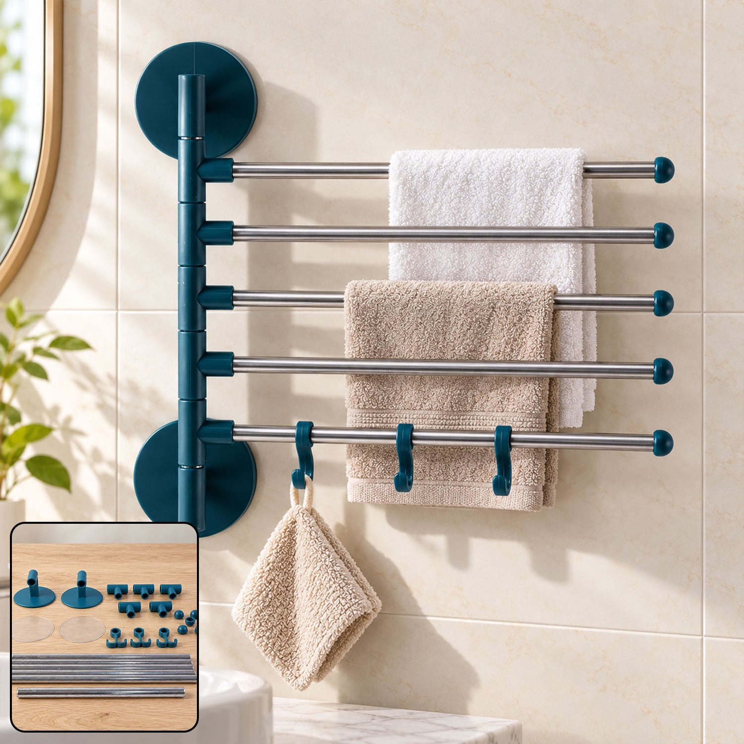 Pant towel rack white bg