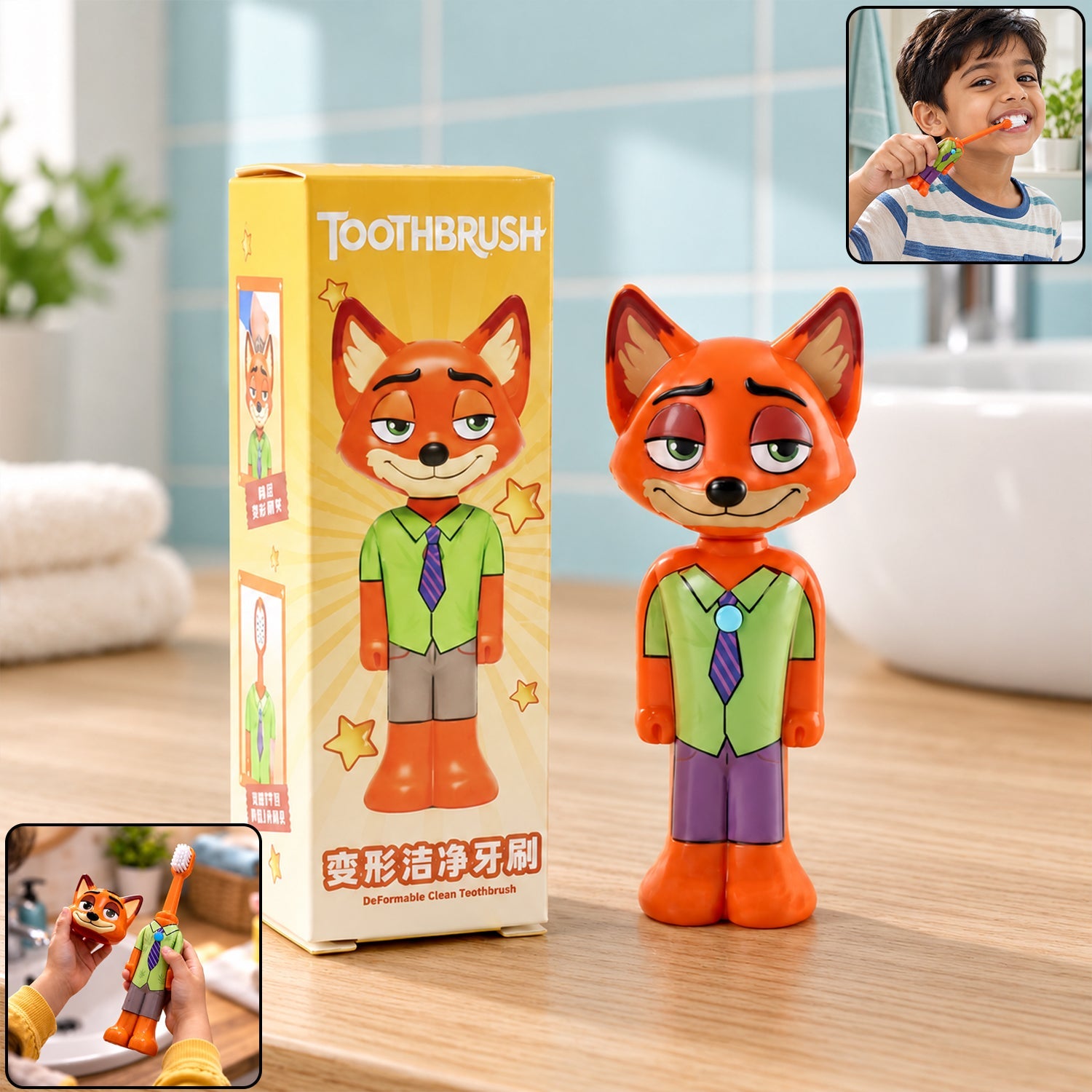 Fox Character Kids Toothbrush