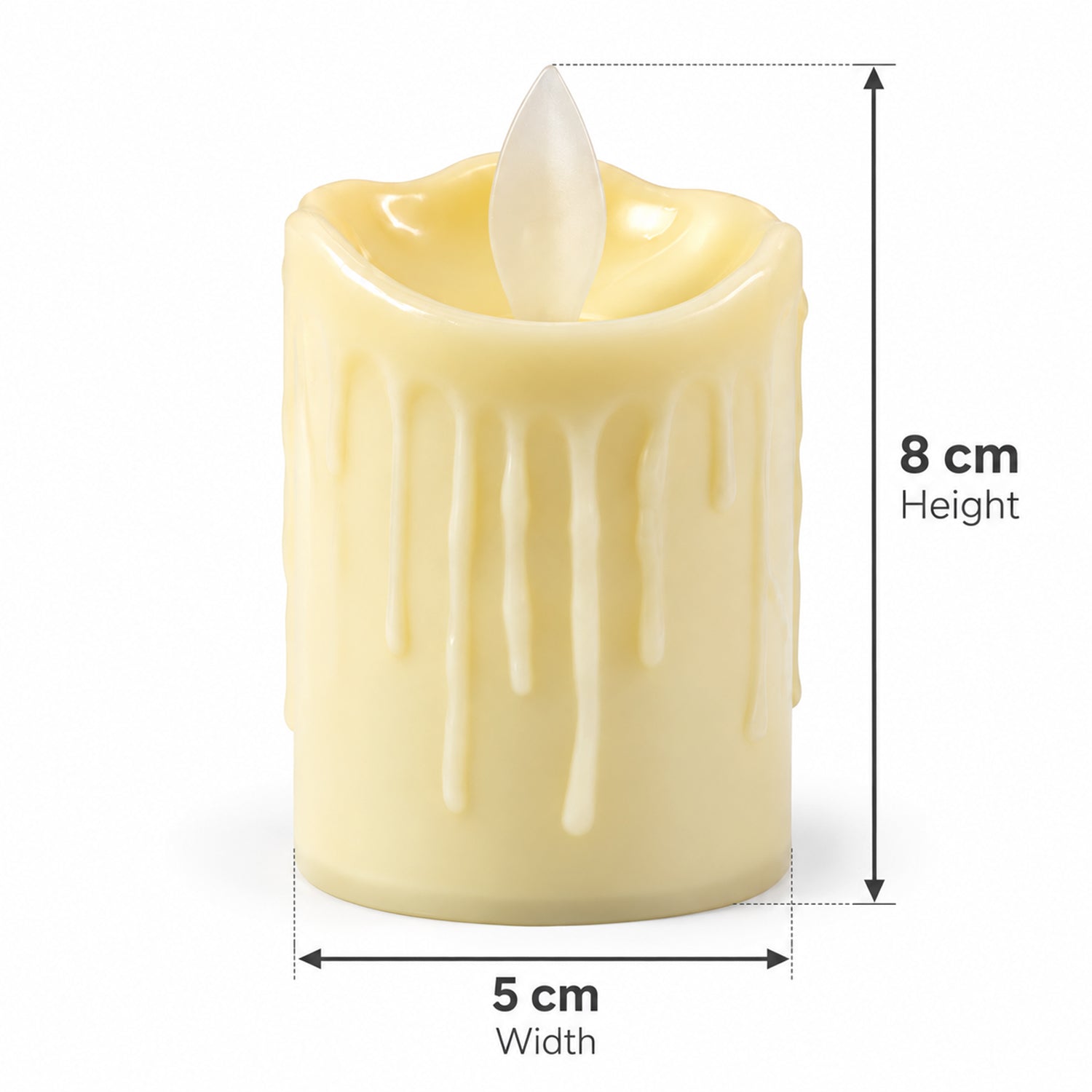 LED candle size guide