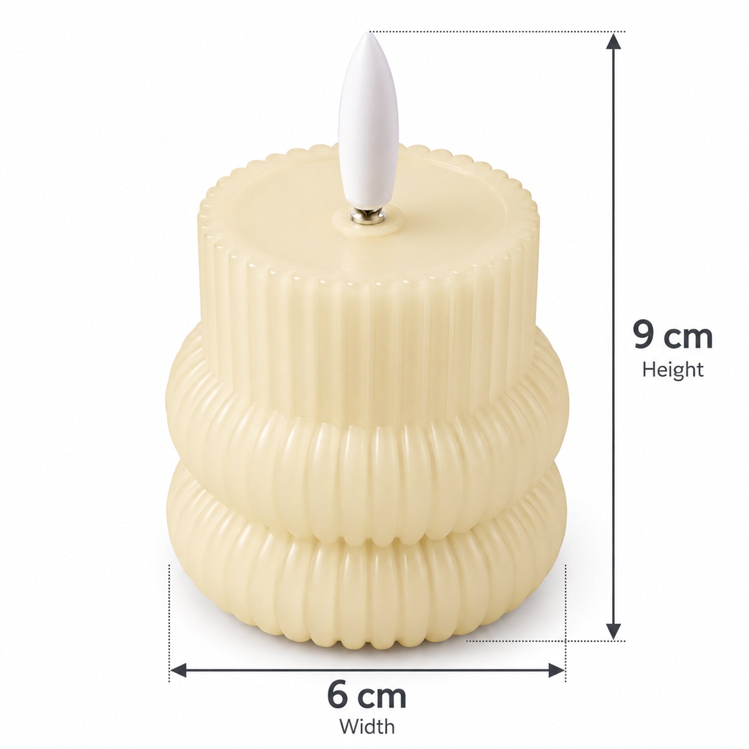 LED candle size guide