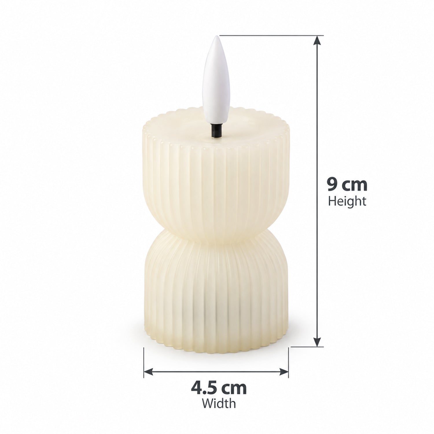 LED candle size guide