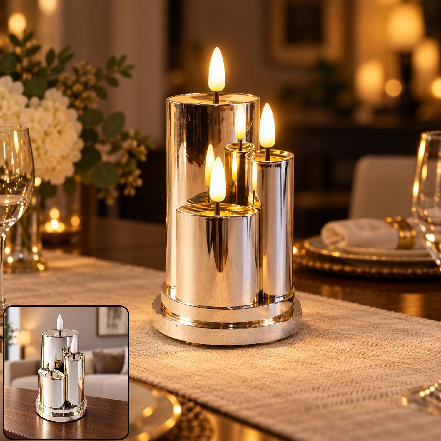 LED candle design view