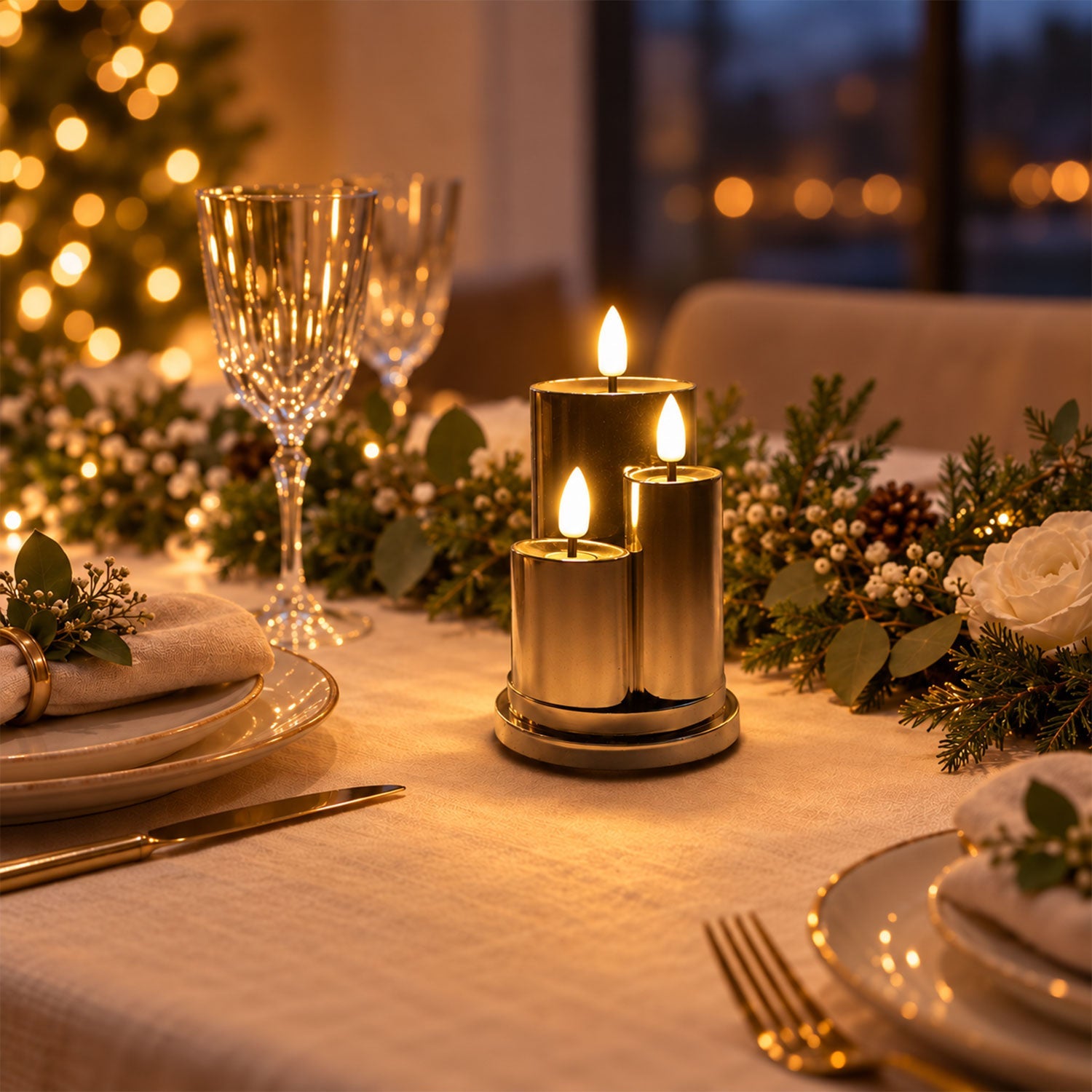LED candle feature view