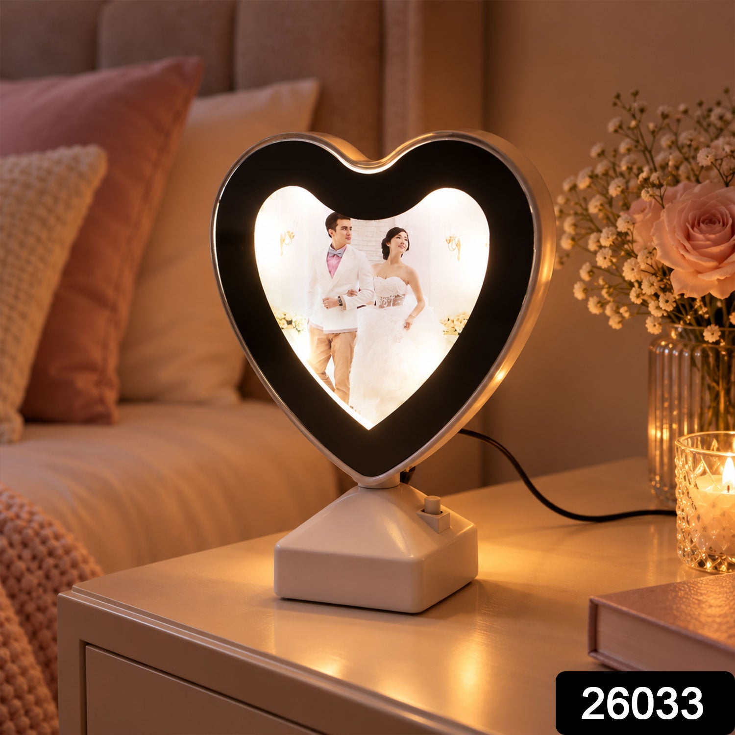 Heart LED mirror frame pack