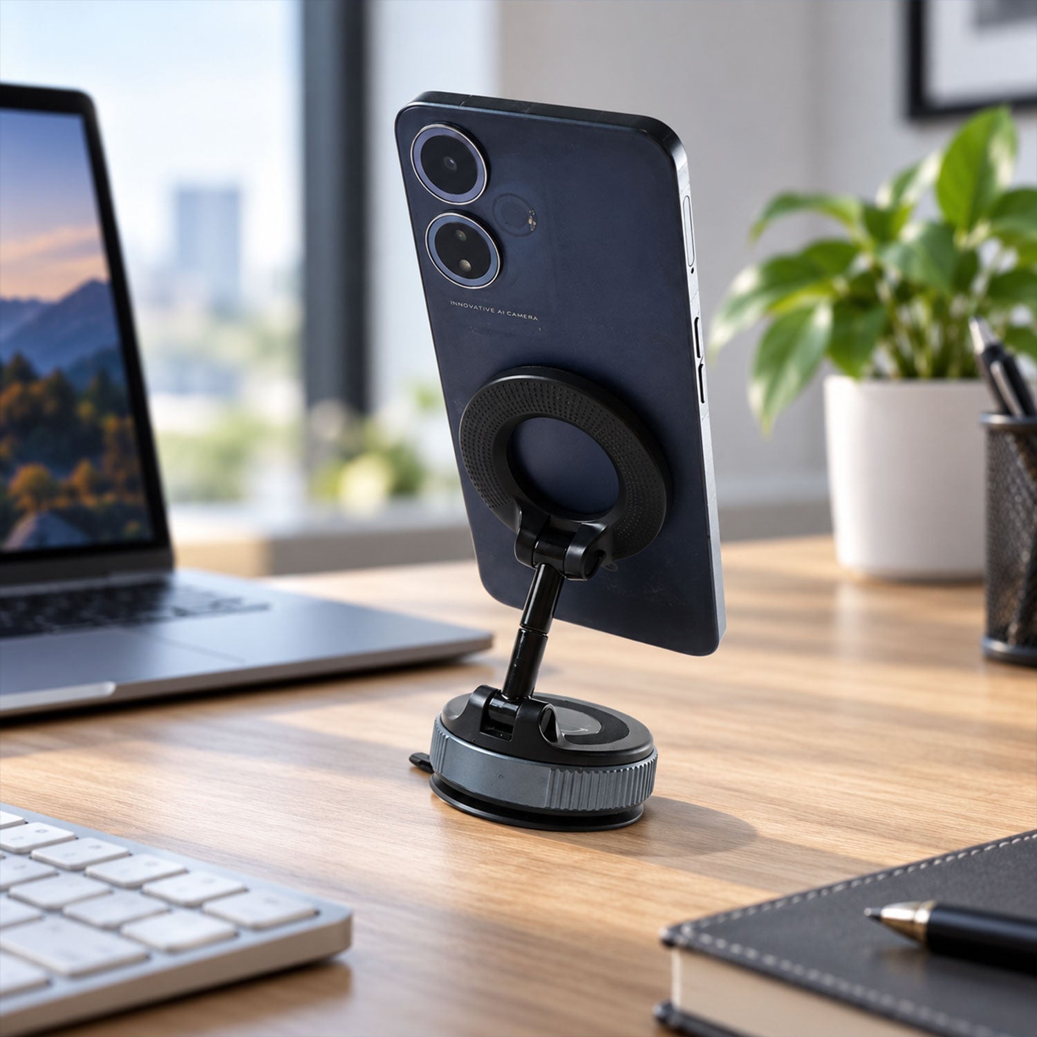 Phone holder mount view