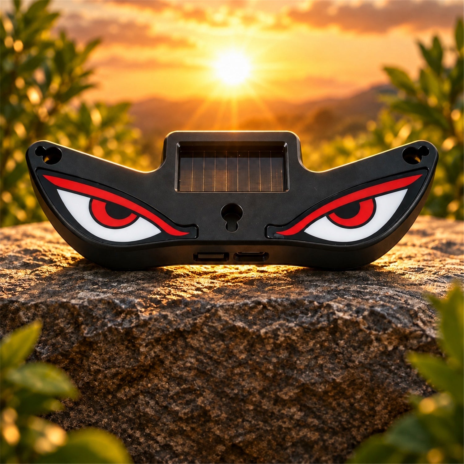 Different illumination modes of solar powered car warning light