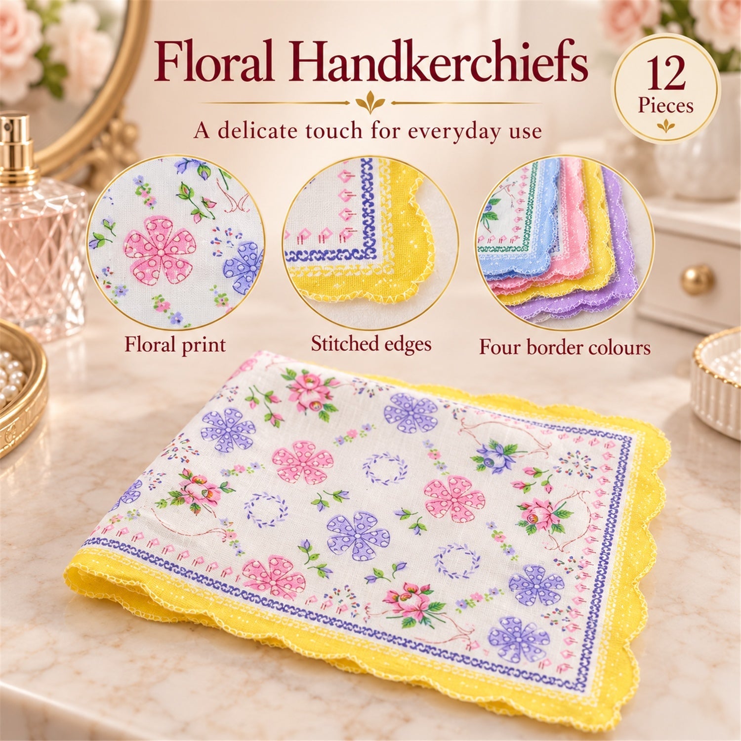 Rumal cotton hanky women daily