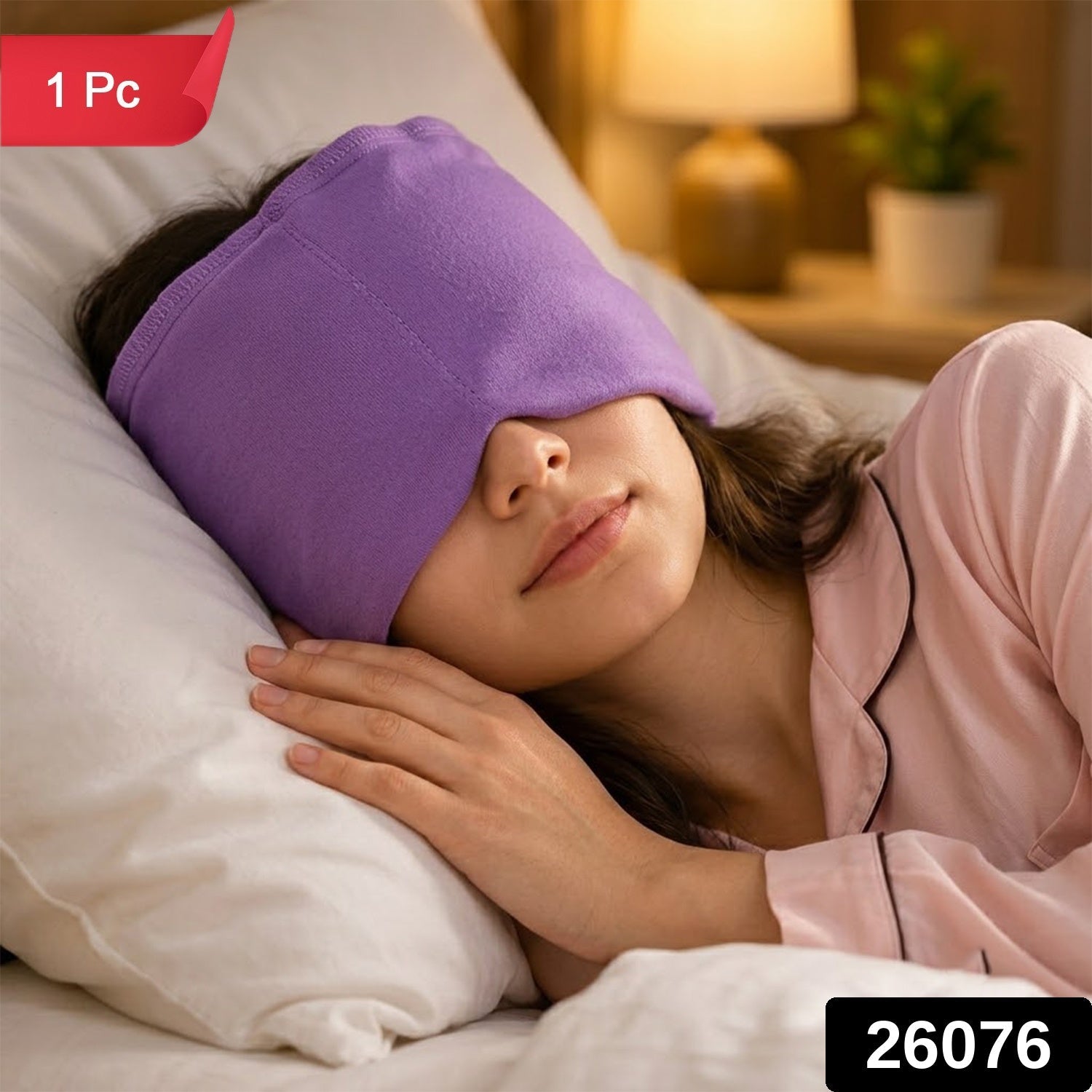 SKU label for the purple migraine relief cap