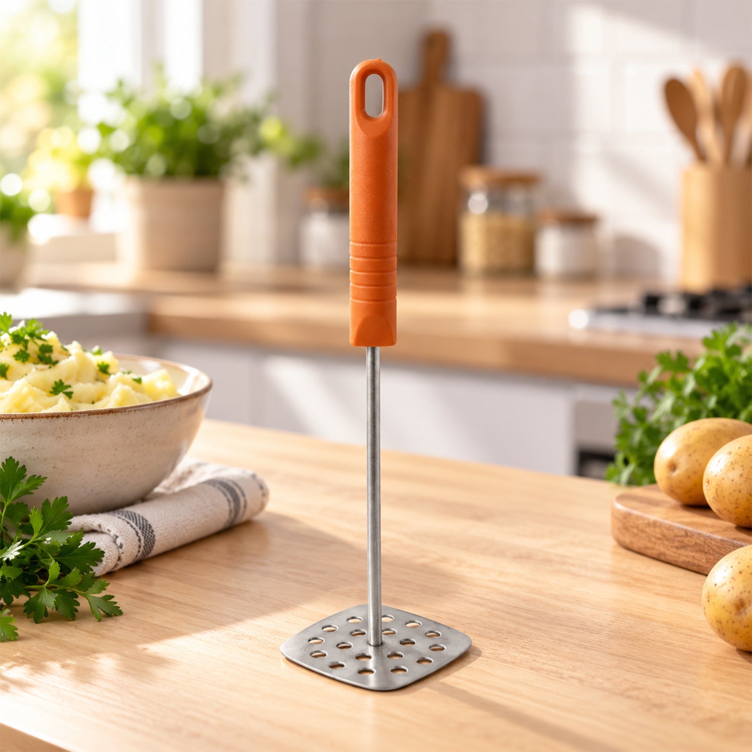 Masher plastic handle detail