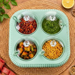 Divided Condiment Serving Set