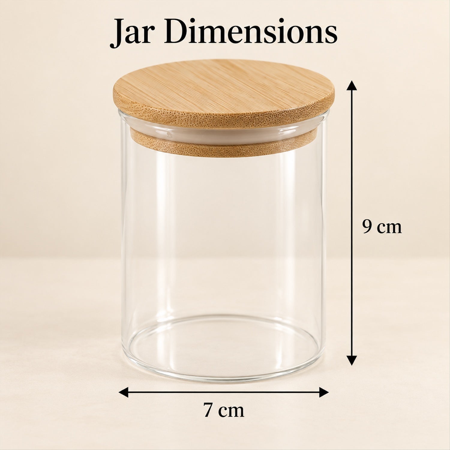 Glass jar size guide