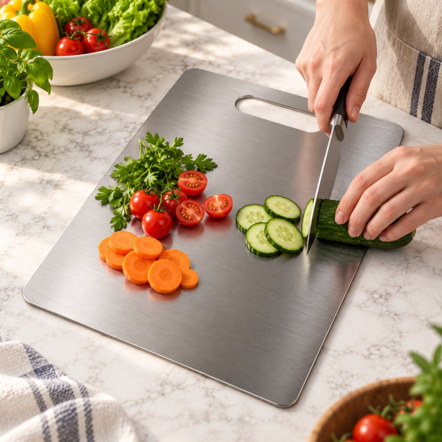 Chopping board handle detail