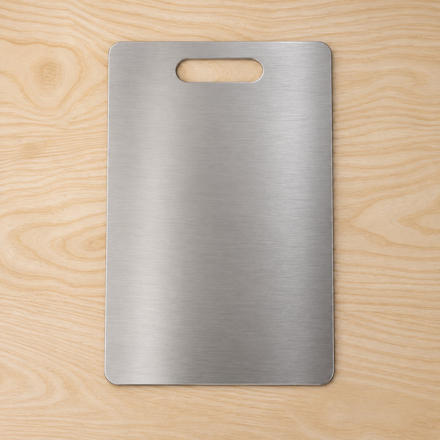 Steel chopping board kitchen use