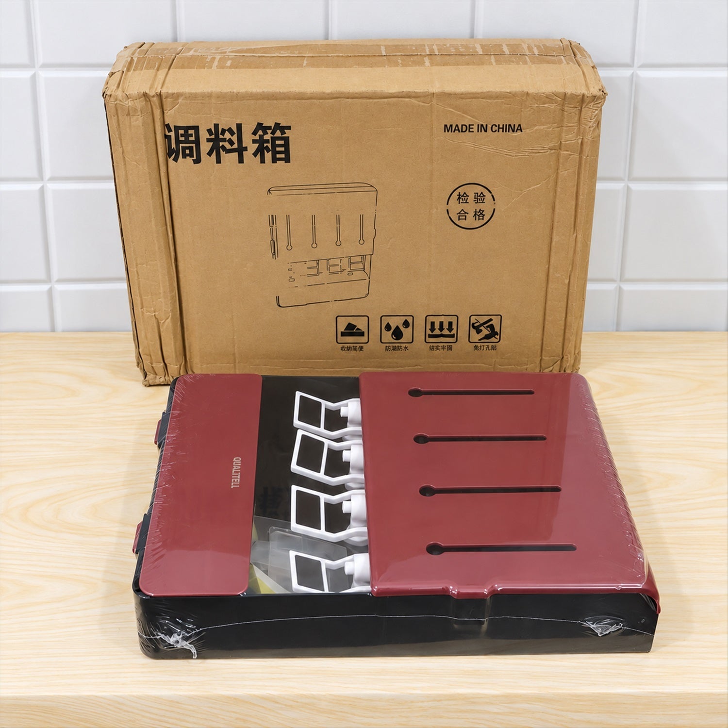 Wall Mounted Four Container Oil Dispenser