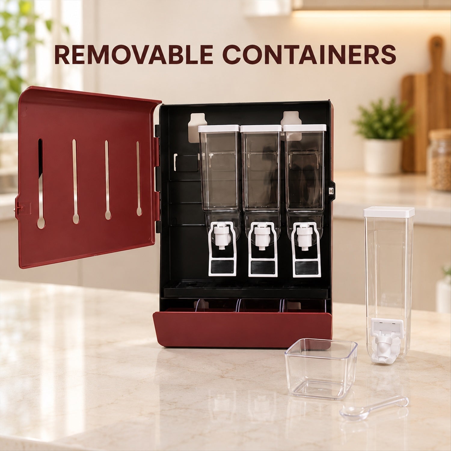 Wall Mounted Four Container Oil Dispenser