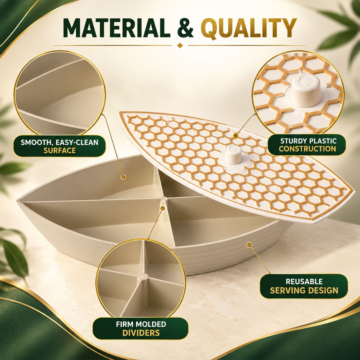 Leaf Shape Dry Fruit Container