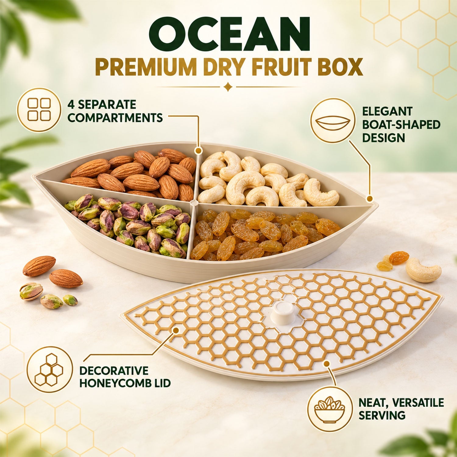 Boat Shape Dry Fruit Box