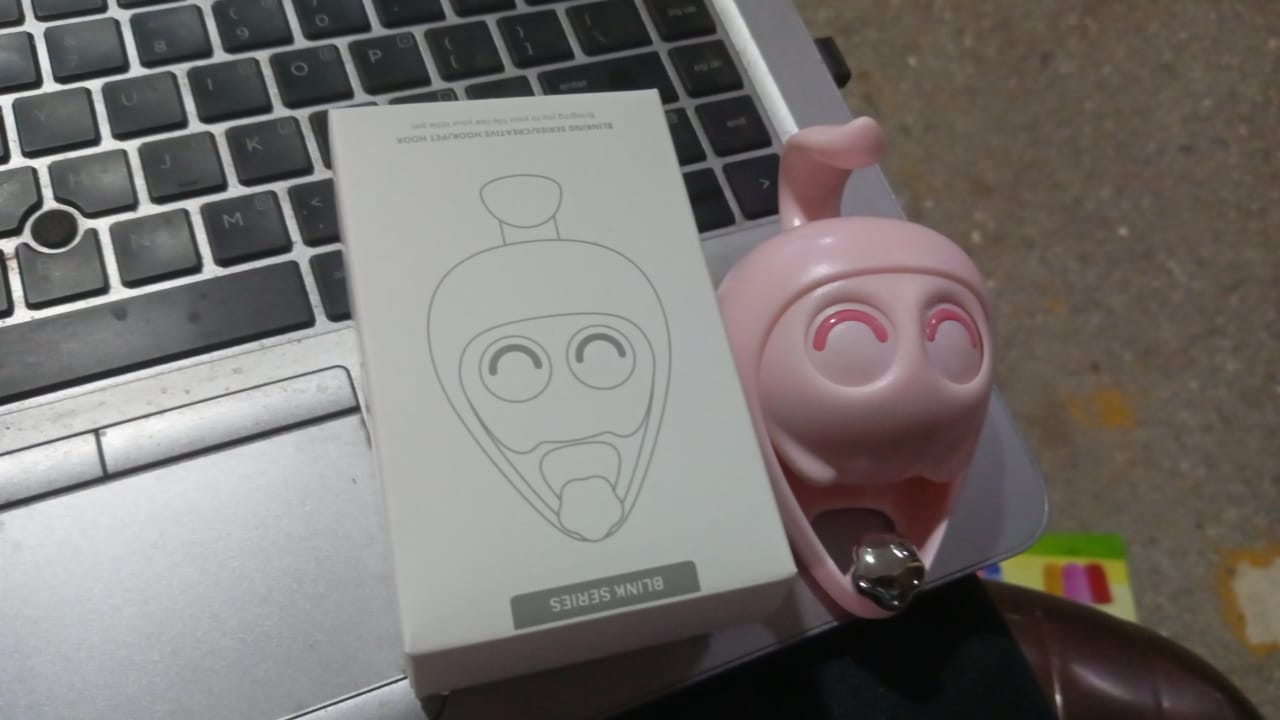 Wink Cat Hook mounted on smooth surface