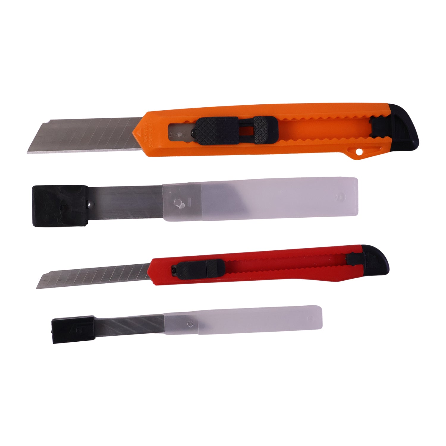 Ergonomic grip utility cutters suitable for home, office, and warehouse use.