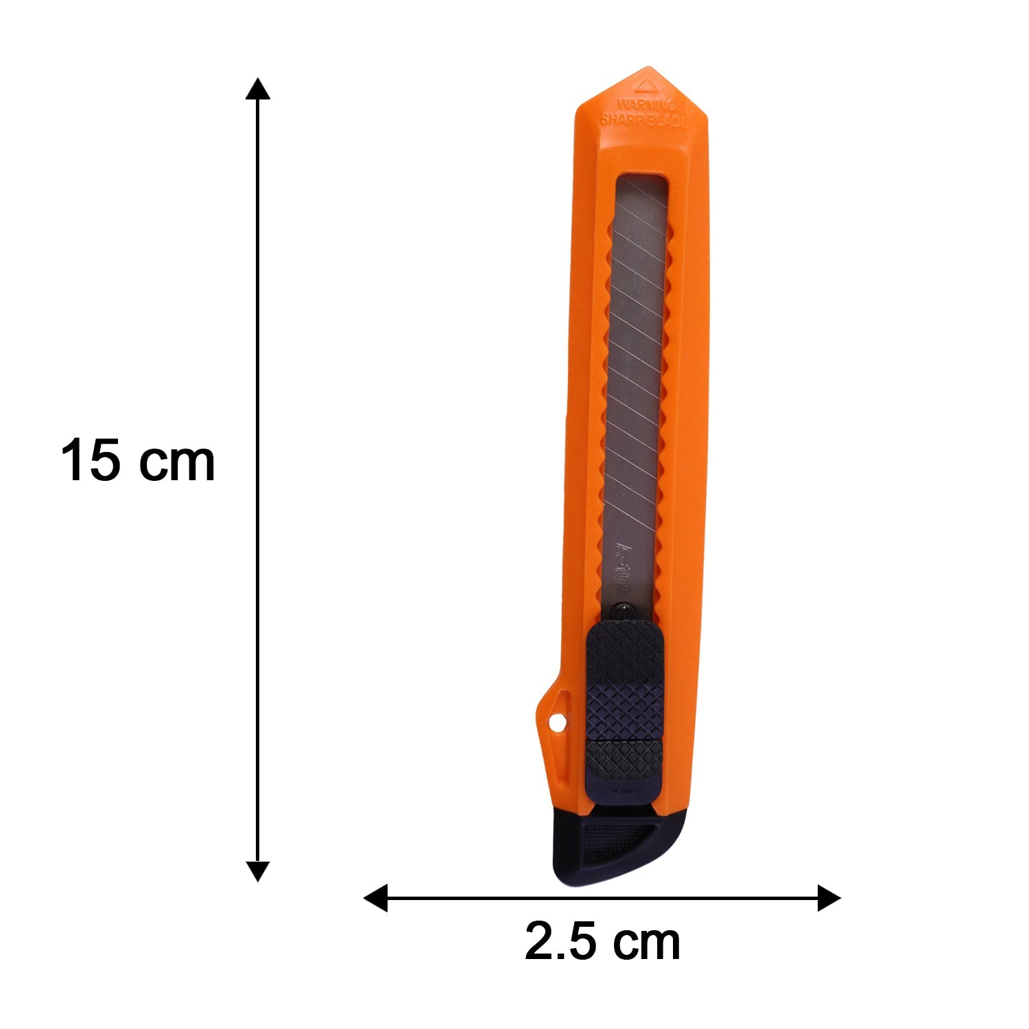 Multiple utility knives with different blade sizes for various cutting tasks.
