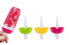 737 6 Pcs Multicolor Polypropylene Ice Mold, Kulfi Maker/Stick/Cream/Candy Color Assorted DeoDap