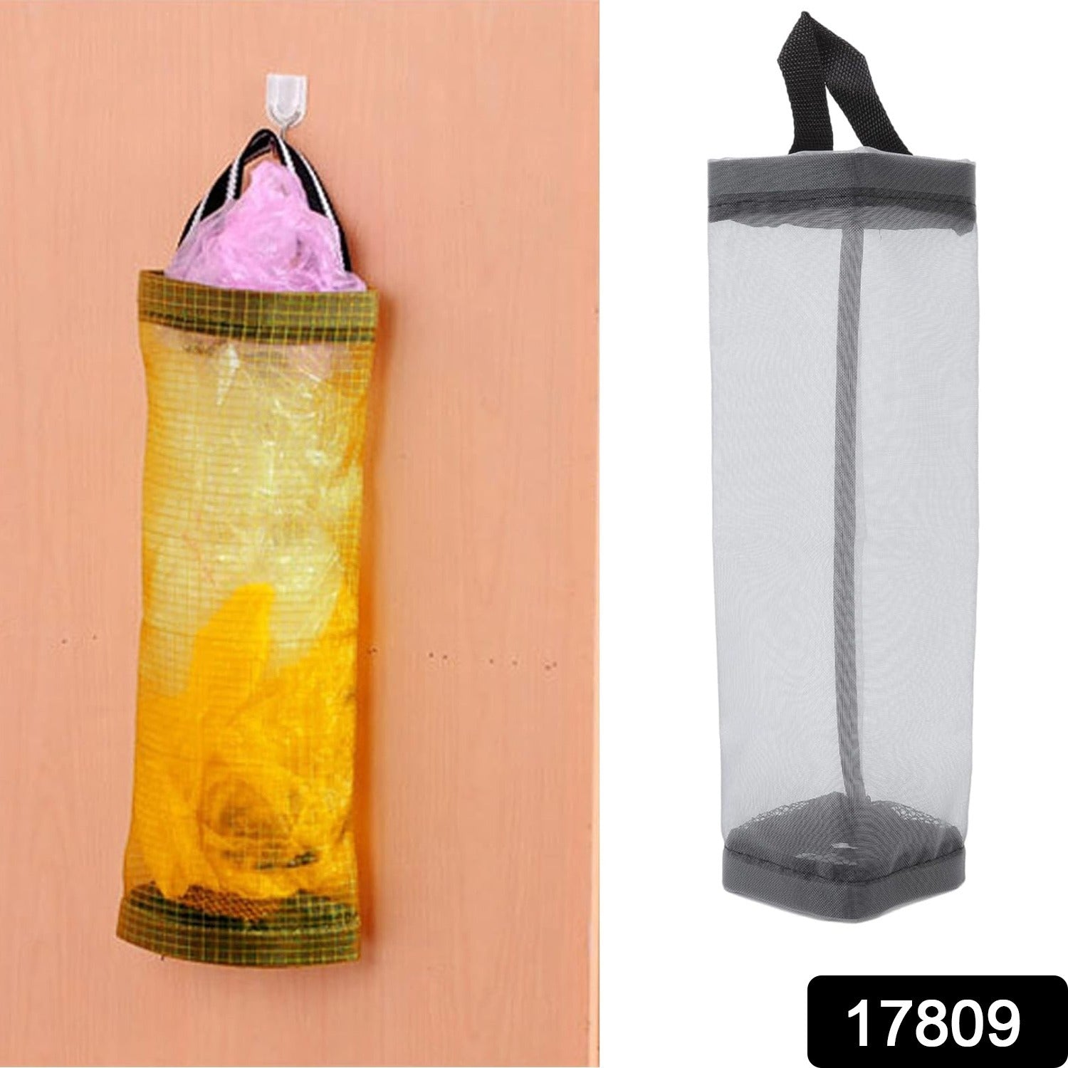 Hanging Waste Bag Holder â€“ Large Capacity Garbage Storage with Sturdy Handle for Home, Kitchen & Restaurant (1 Pc)