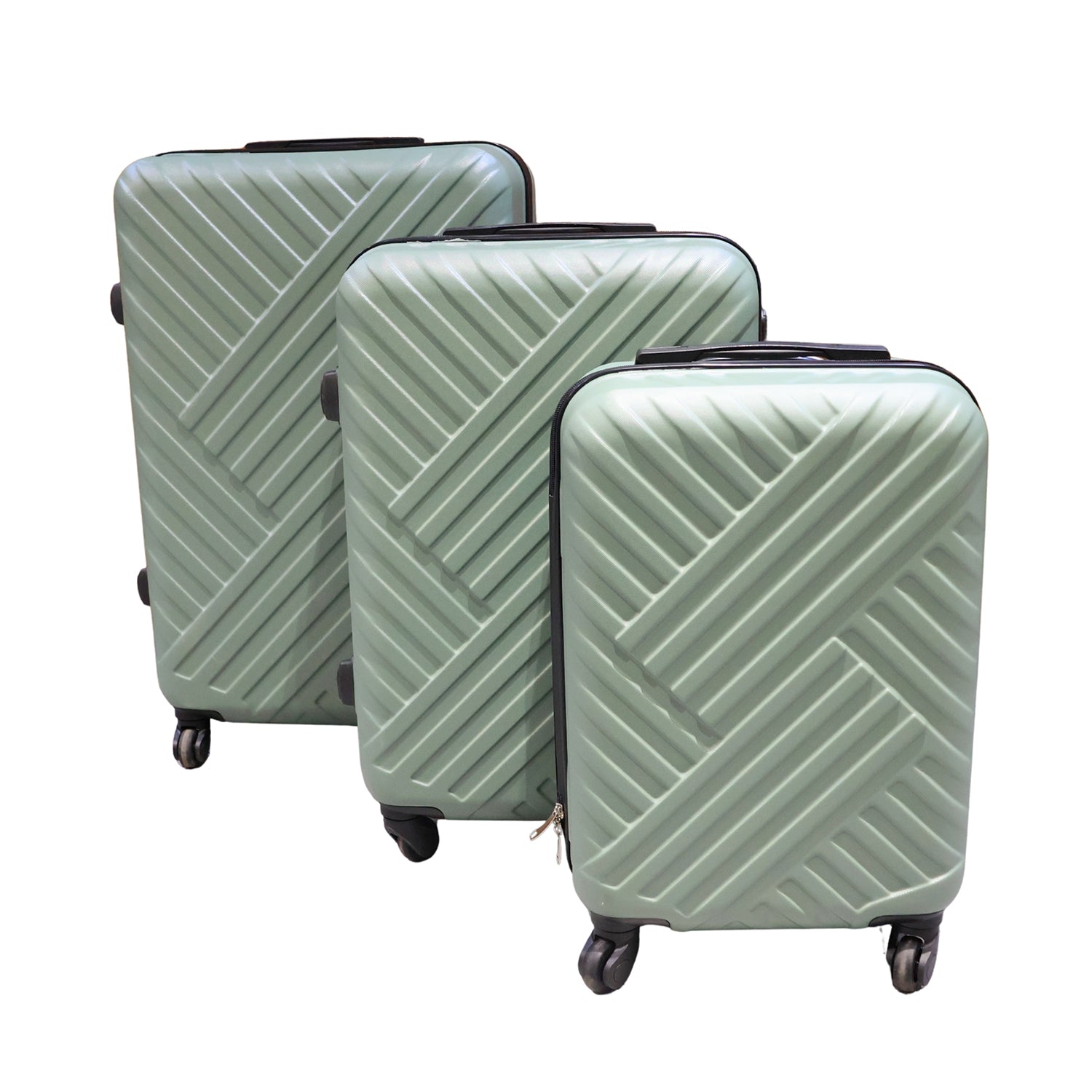 Travel luggage set featuring 360-degree rotating silent wheels