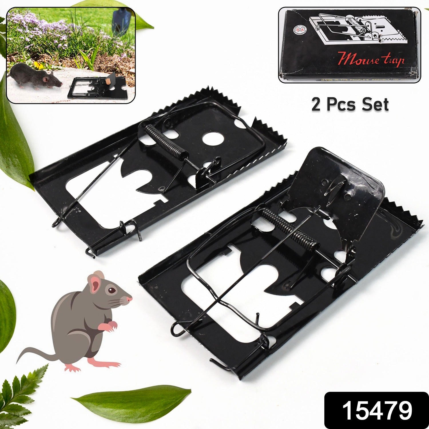 The Indo Glow mouse trap with its powerful spring for quick and effective rodent control.