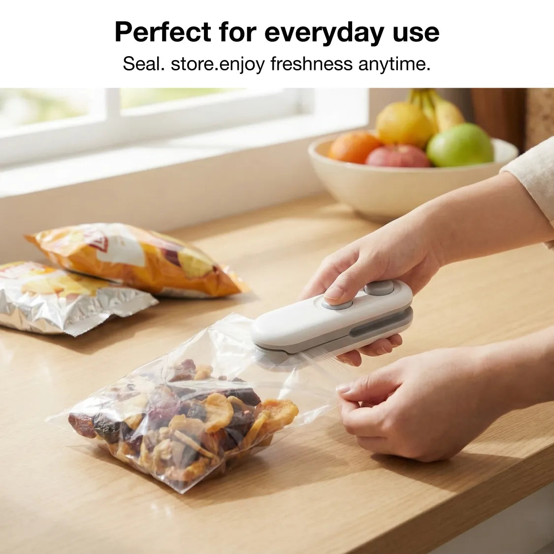 DeoDap Mini Bag Sealer, 2 in 1 Seal & Cutter Heat Sealers - comparison shot