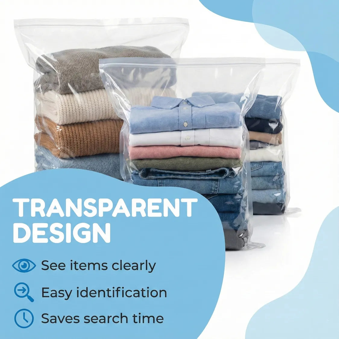 DeoDap Vacuum Storage Compression Bags 5 Pcs - scale