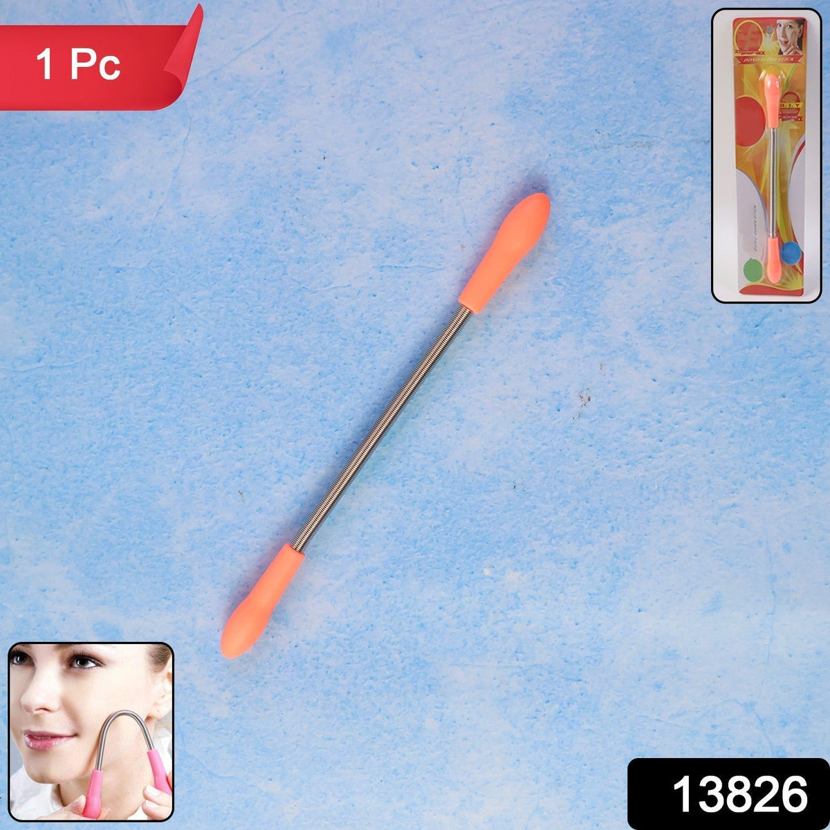 Facial Hair Remover Spring Tool with packaging