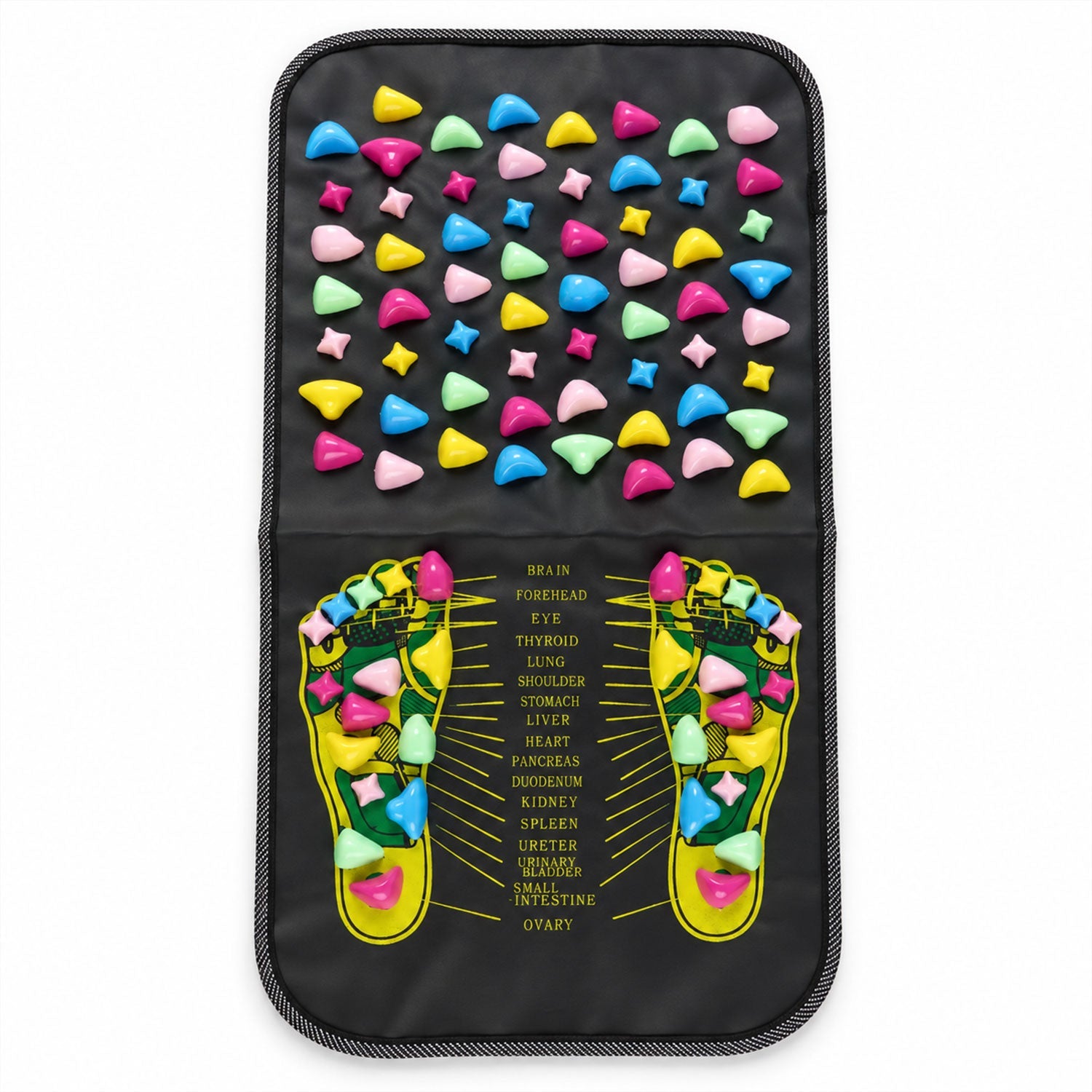 Acupressure Foot Massage Mat with Raised Nodes and Foot Guide (1 Pc 70 x 34cm)