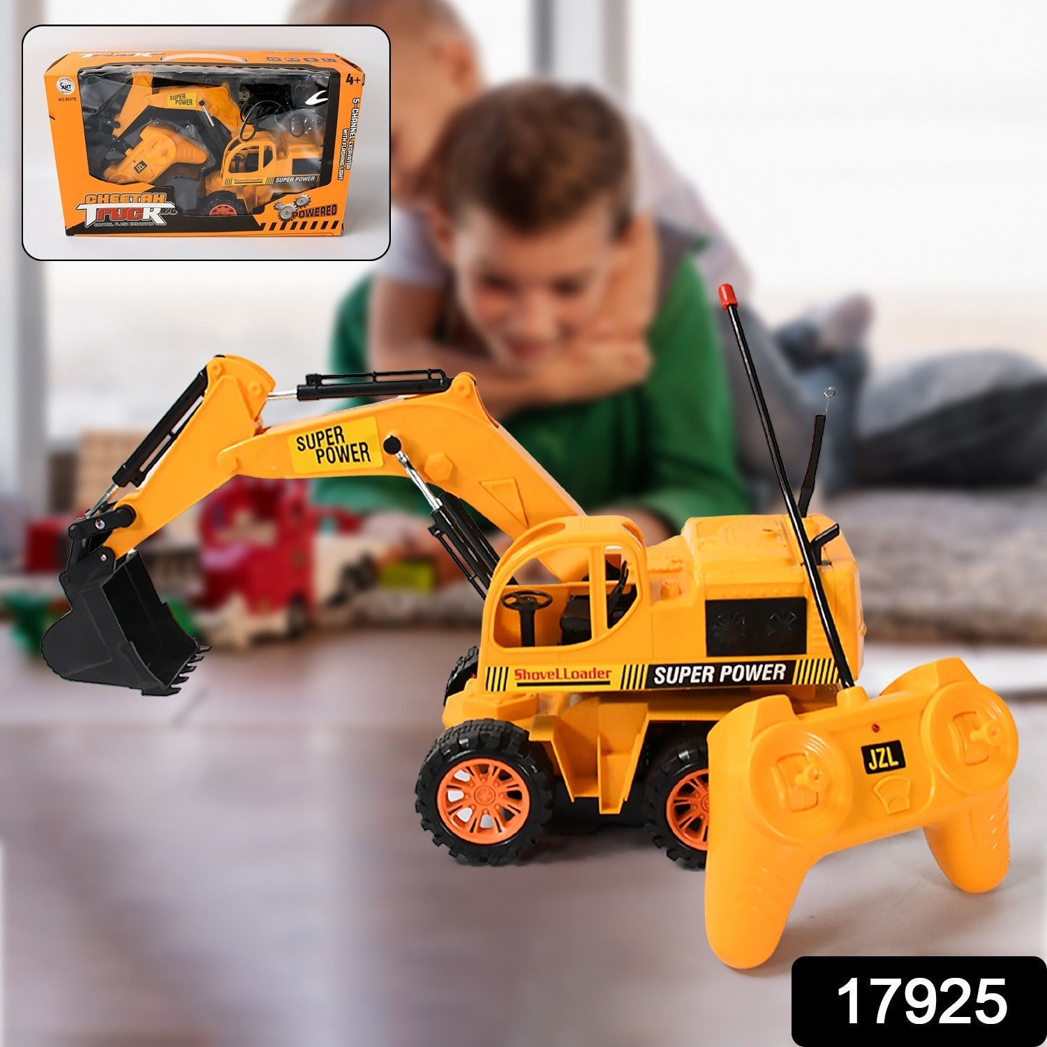 17925 Plastic JBC Construction Toy Remote Control Car Toys for Kids Boys, Super Power Remote Control JCB Truck Construction Toy (1 Set)