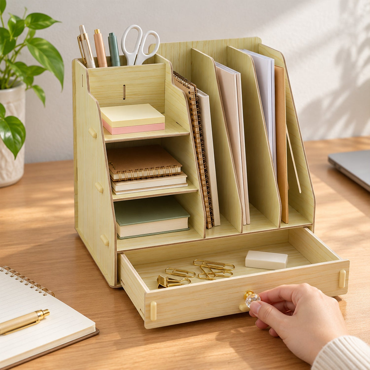 Wooden Desktop Organizer