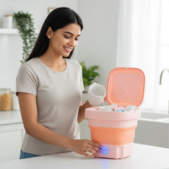DeoDap Portable Foldable Washing Machine - in-use lifestyle shot