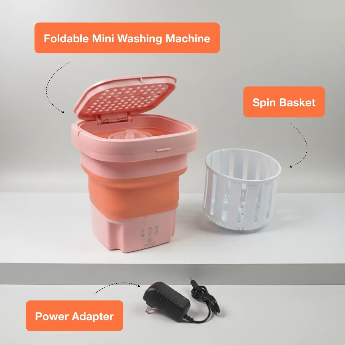 DeoDap Portable Foldable Washing Machine - comparison shot