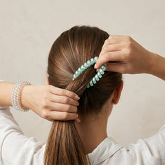 Soft Stretchable Glitter Spiral Coil Hair Bands Set 3 Pc