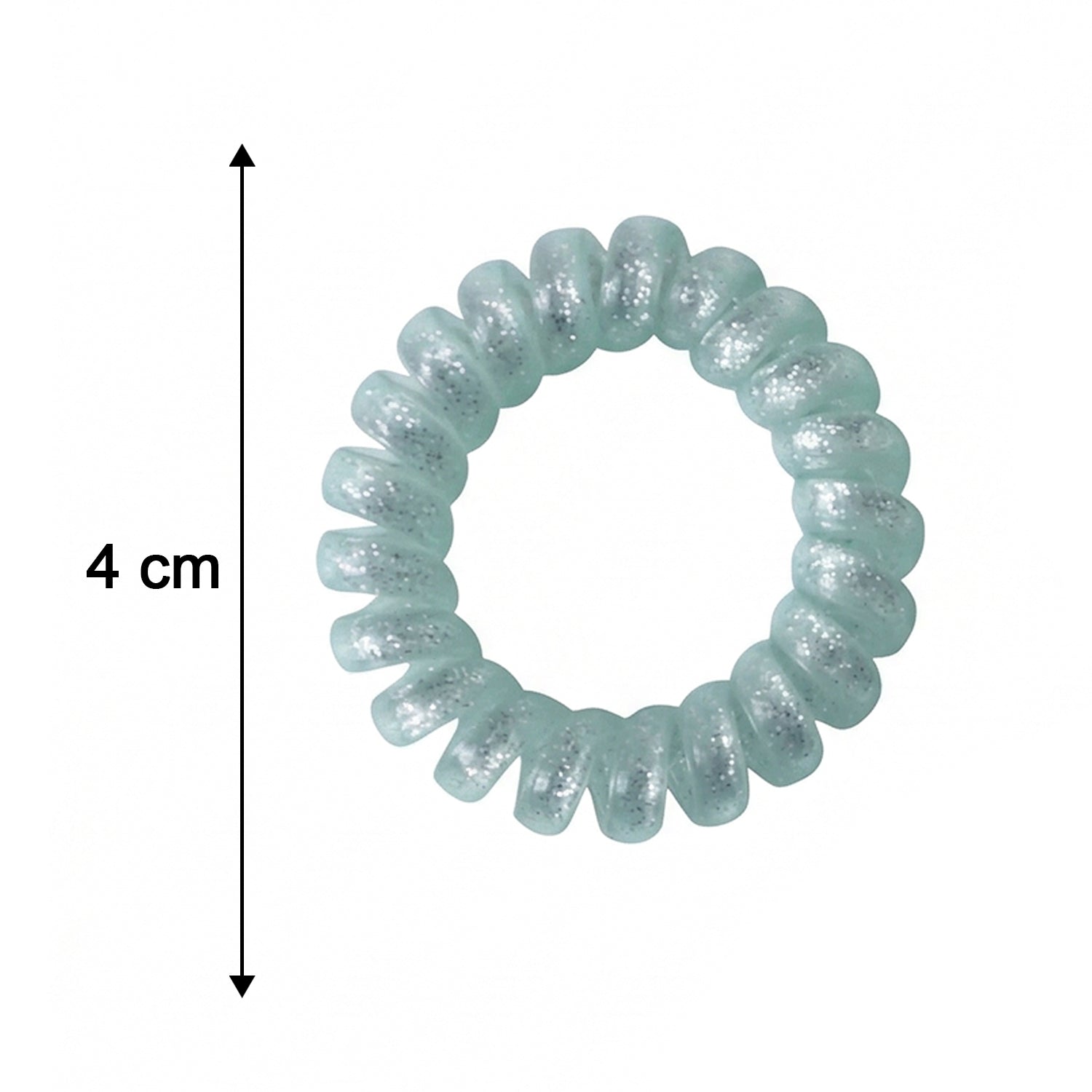 Soft Stretchable Glitter Spiral Coil Hair Bands Set 3 Pc