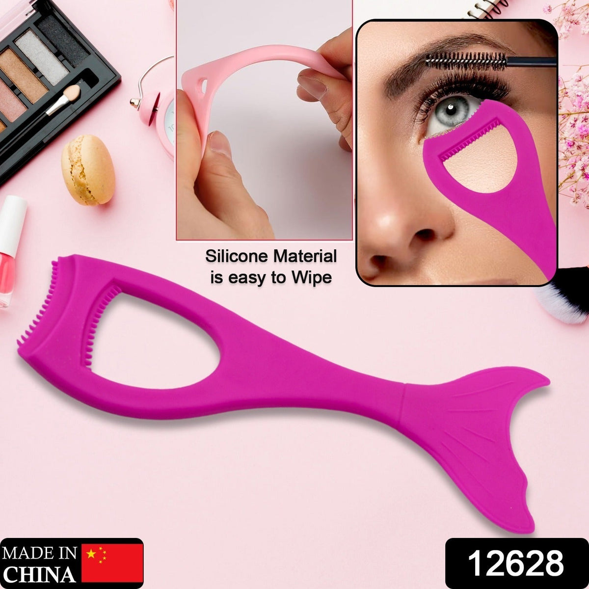 Eyelash applicator tool with silicone tip