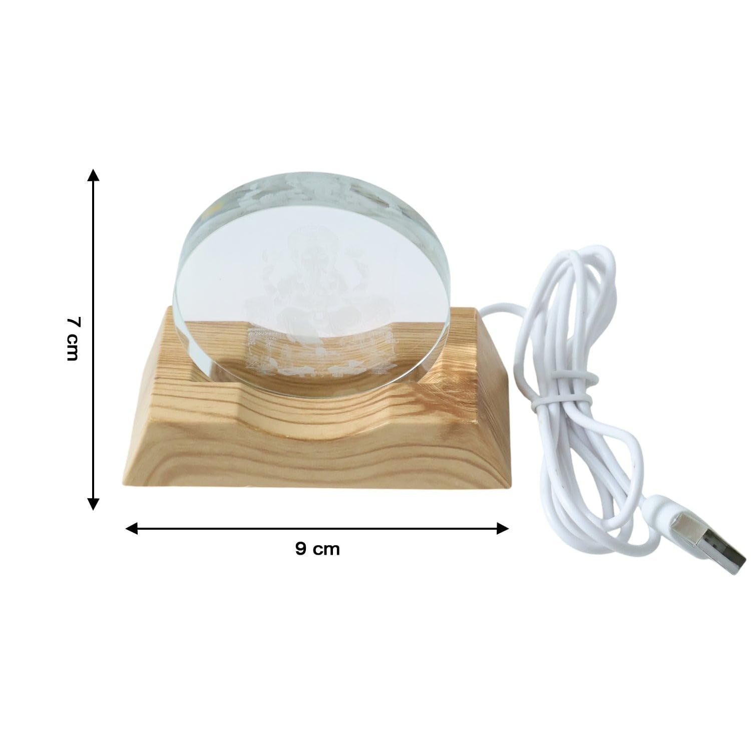 3D Lord Ganesha Acrylic LED Night Lamp (1 Pc)