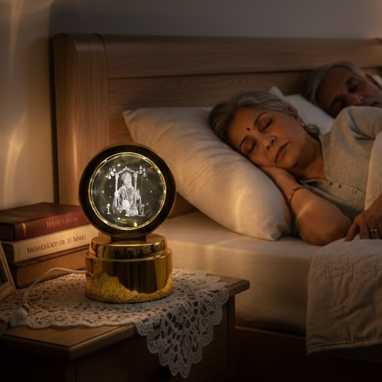 Crystal Ball Night Light with LED base