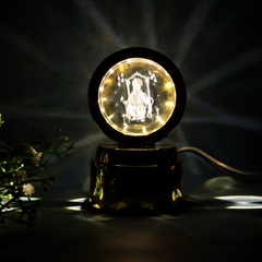 LED Night Lamp with Bajrang Bali Engraving