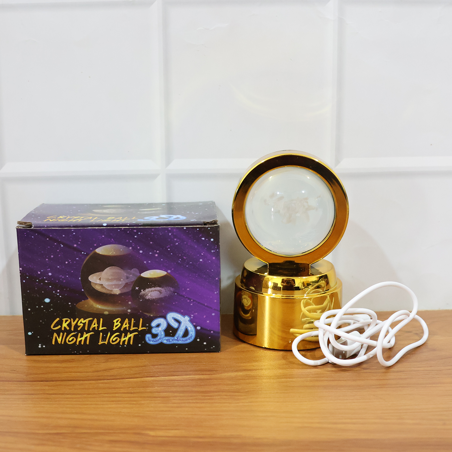 Bajrang Bali Crystal Ball Night Light in use