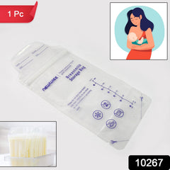 Close-up view of the robust double zipper seal on the FERVENT breastmilk bag.