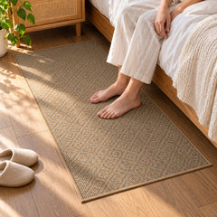 Textured Brown Floor Runner