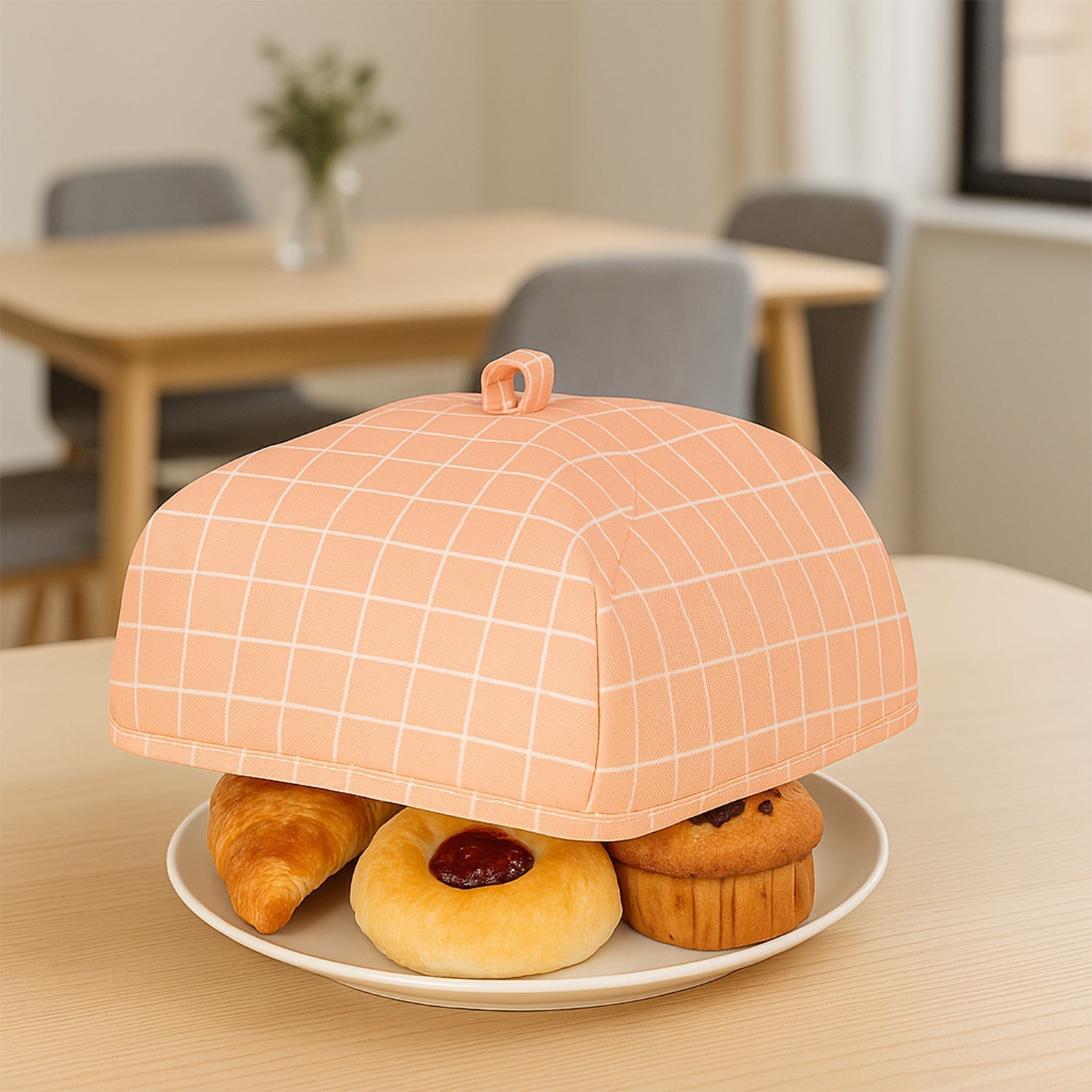 Foldable Food Cover on wooden surface
